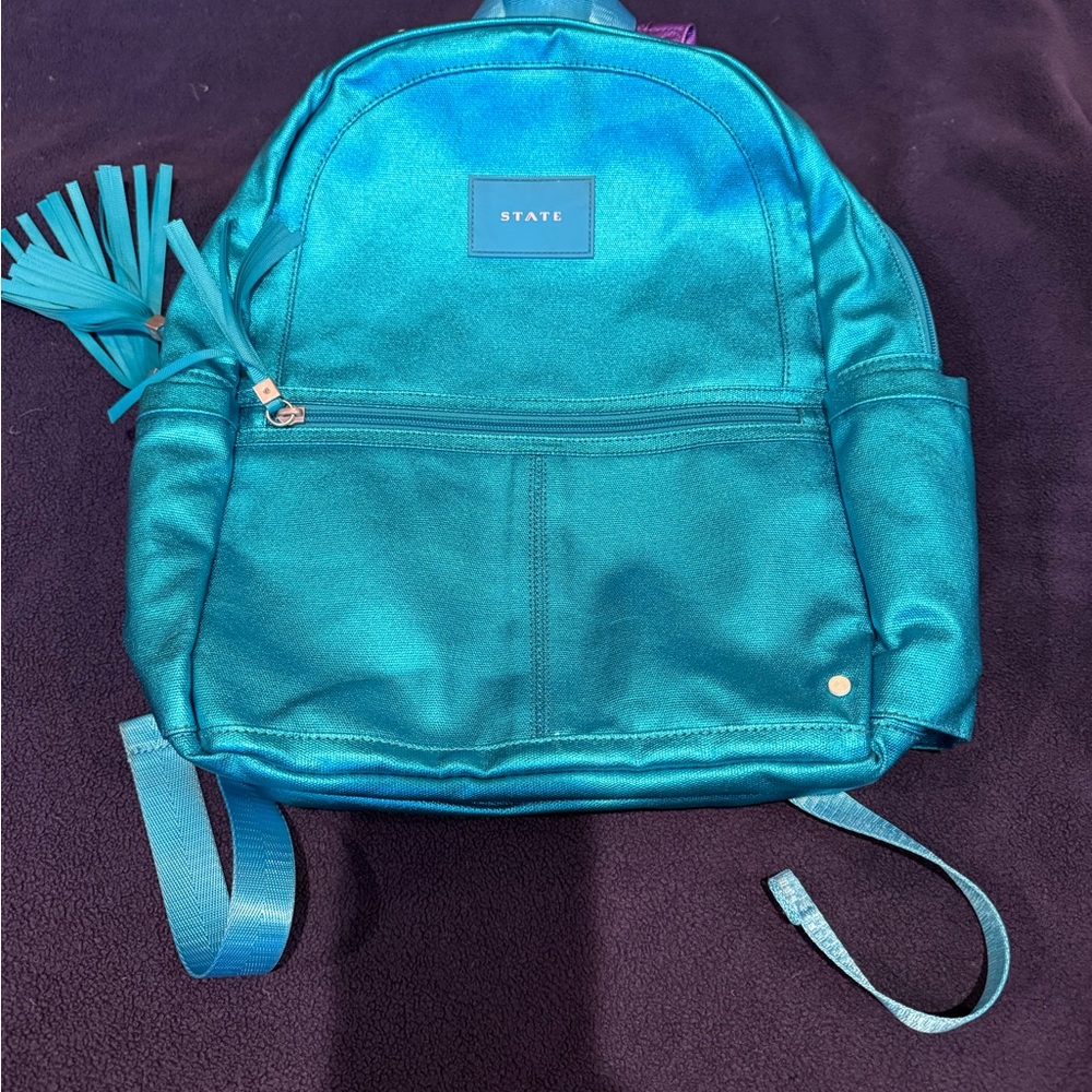 State Metallic Teal Backpack- Brand New w/o tags